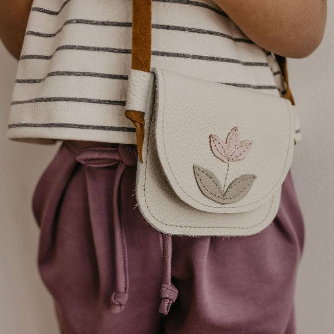 Starry Knight Design Tulip on Milk Leather Purse for toddlers and kids
