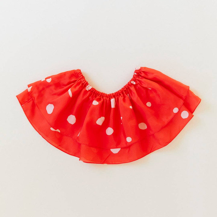 Sarah’s Silks Mushroom Silk Tutu red polka dot skirt