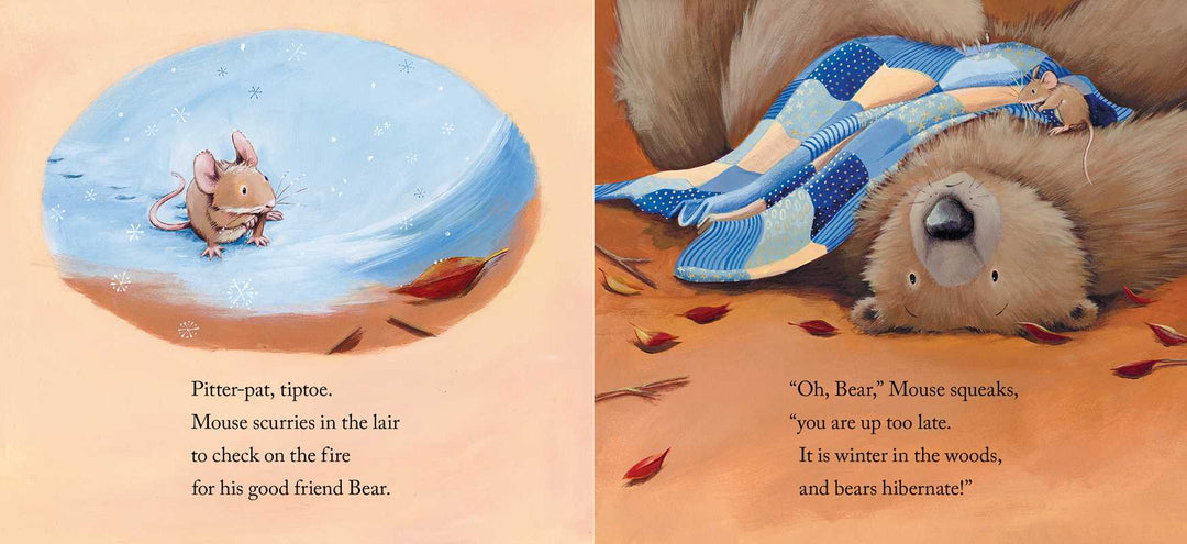Illustrated forest friends page from Bear Can't Sleep toddler bedtime read-aloud