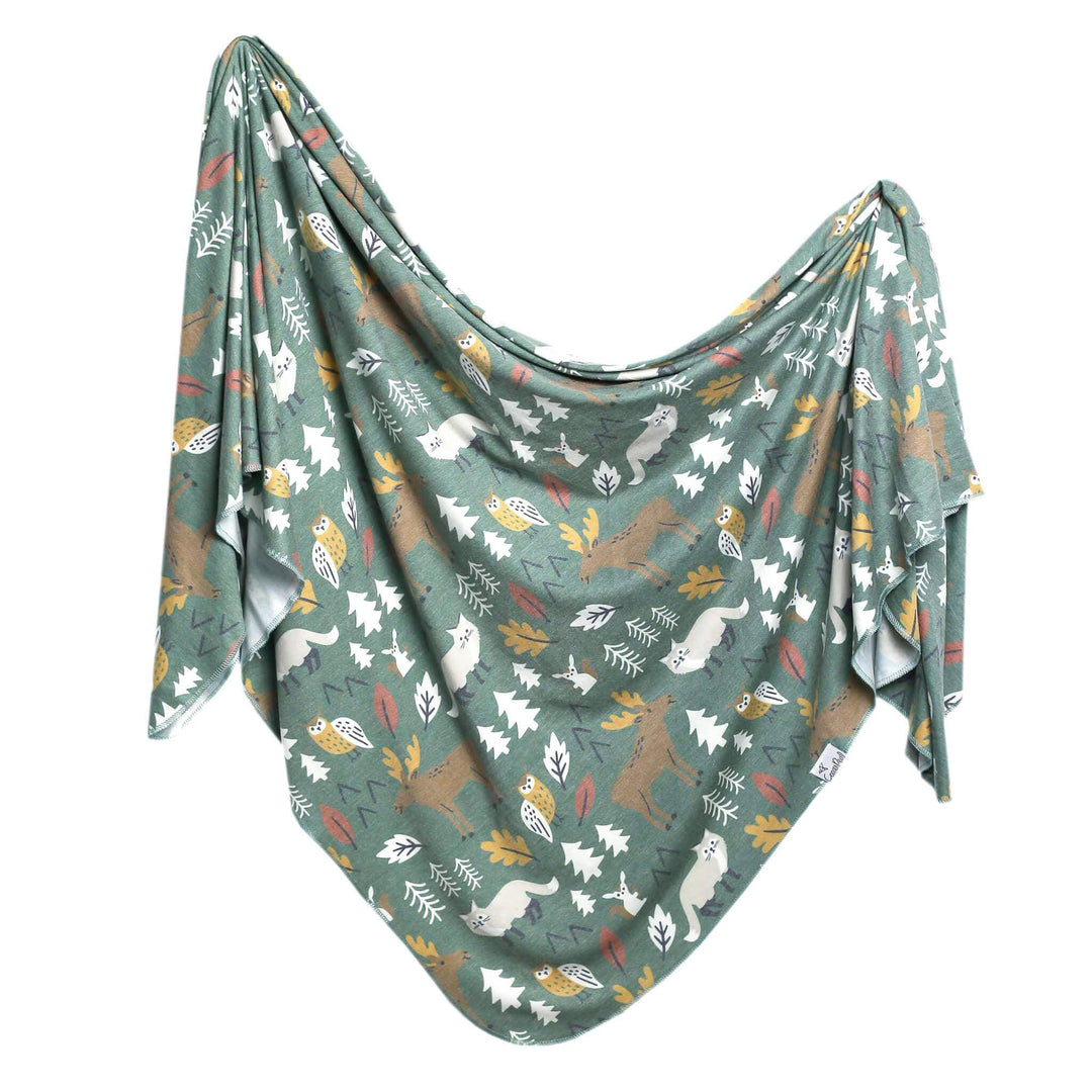 Copper Pearl Atwood Knit Swaddle Blanket — soft newborn receiving blanket for baby