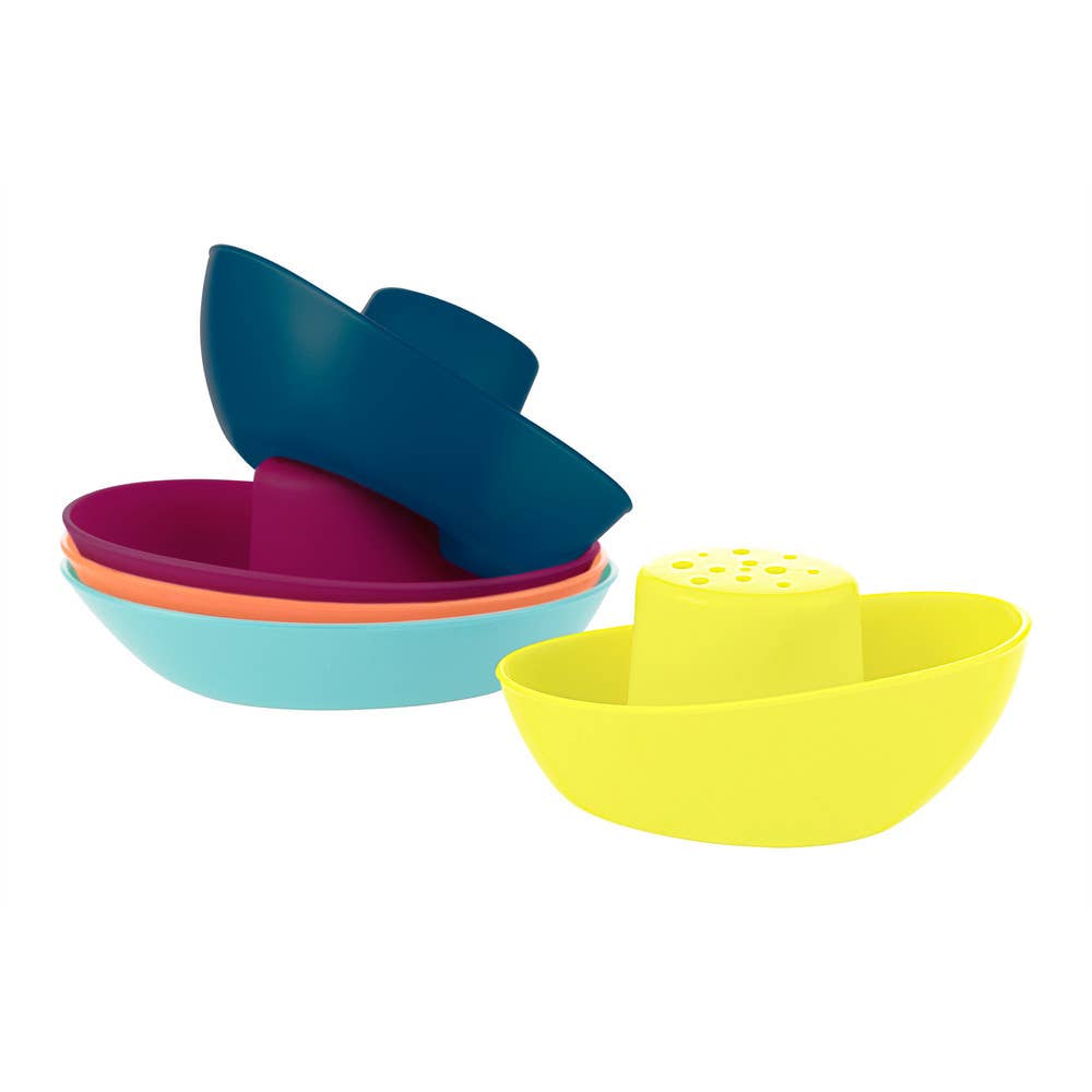 Boon Boat Fleet bath toy, a playful set of bath toys for babies to explore and enjoy water play.