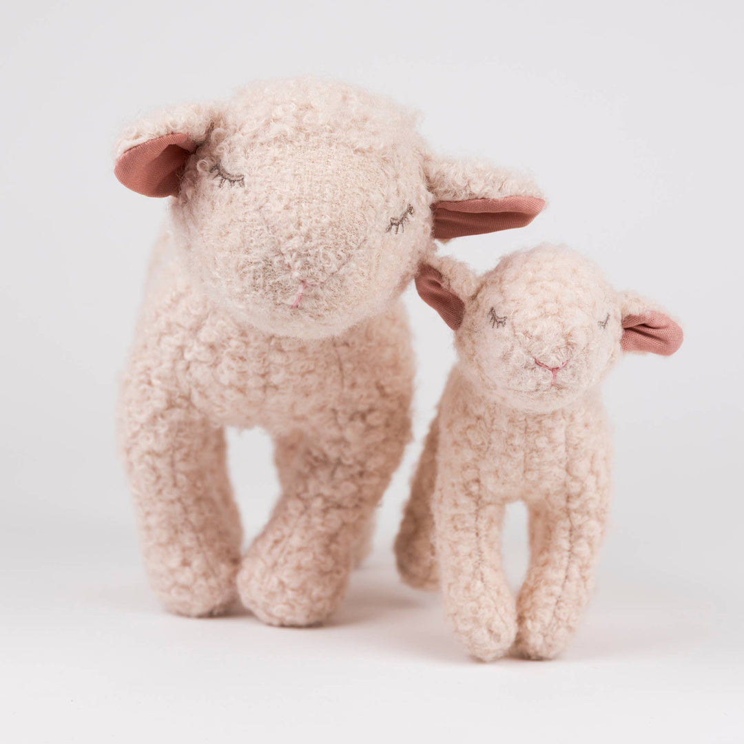 Detail shot of the Egmont Mary Pull Along Toy craftsmanship, combining pull play with stuffed animal charm