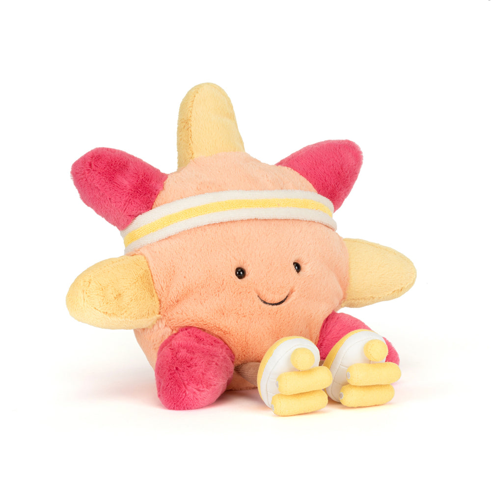 Jellycat Amuseables Sun Roller Skates A2SUNRS -- smiling sun plush on retro roller skates, soft stuffed animal toy, unique gift for kids and adults, High Summer 2026