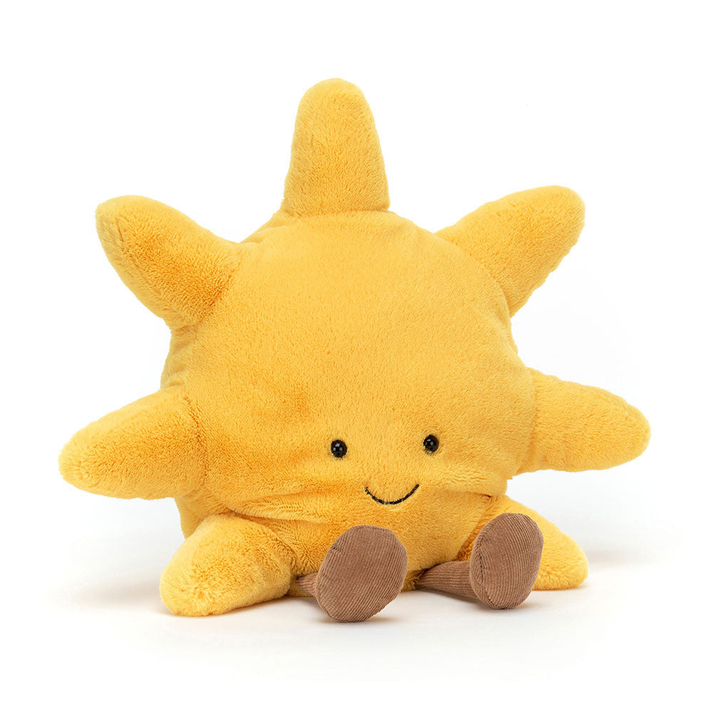 Jellycat Amuseables Sun plush shines bright with cheerful rays, the perfect stuffed animals gift for kids and collectors.  