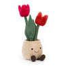 Jellycat plush tulip pot stuffies 