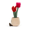 jellycat cuddly budding happy tulip pot