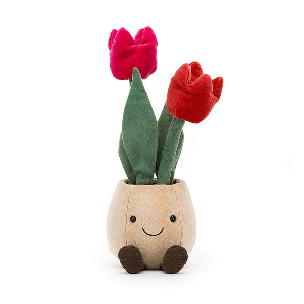 adorable cuddly plush toy tulip pot by Jellycat