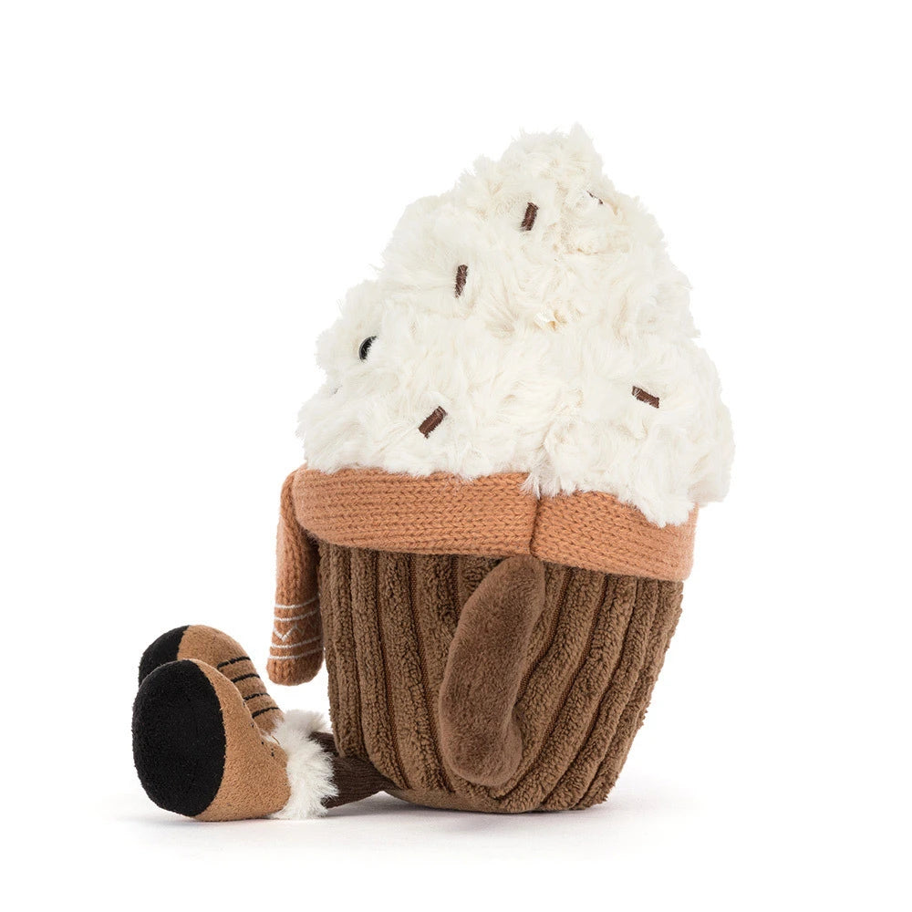 Amuseables Scarffles Hot Chocolate by Jellycat, a cozy holiday hot chocolate plush gift