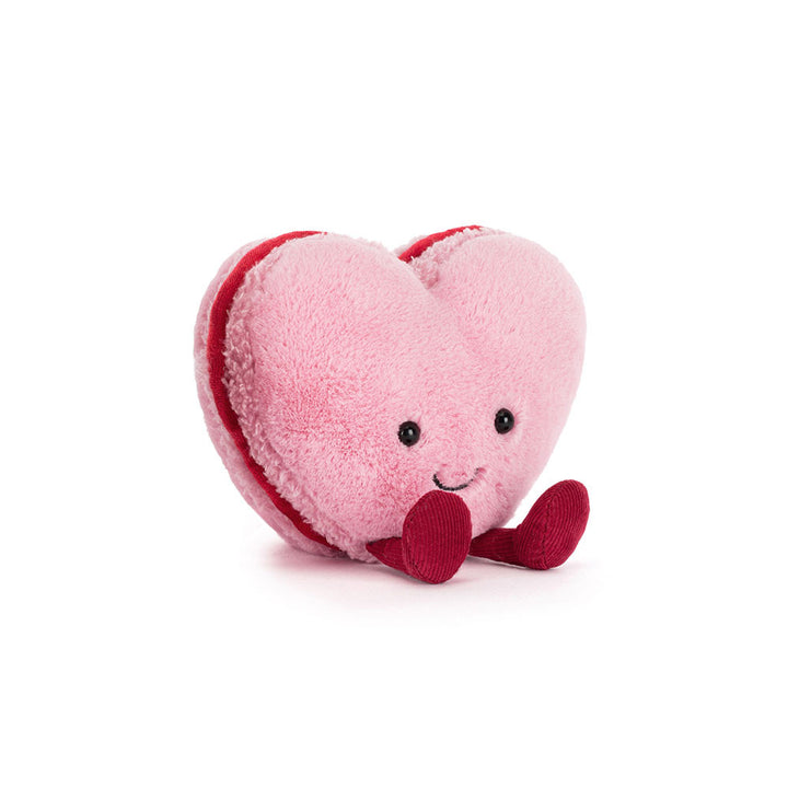 Jellycat Amuseables Colette Heart Macaron plush stuffed animal, soft cuddly toy for babies and kids, luxury plush toy, giftable stuffed animal, nursery decor plush, high-quality Jellycat soft toy
