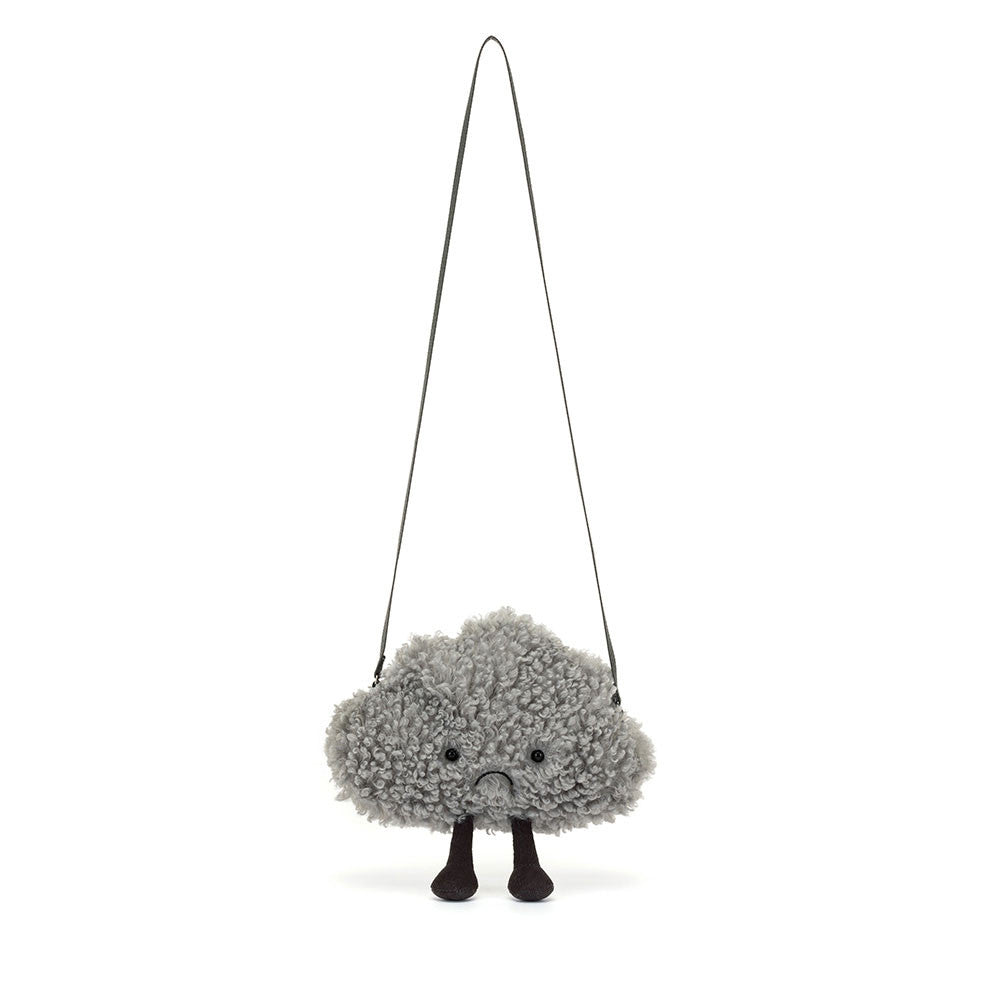 Jellycat Amuseables Cirrus Storm Cloud Shoulder Bag hanging plush cloud purse with long strap soft stuffed animal bag novelty cloud crossbody bag gift