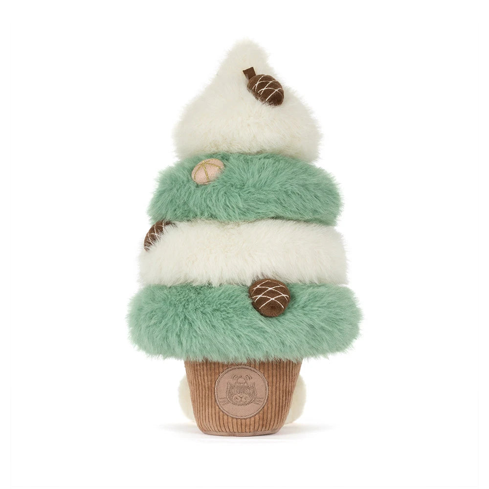 Jellycat Amuseables Pinecone Tree, Christmas tree plush shown from another angle