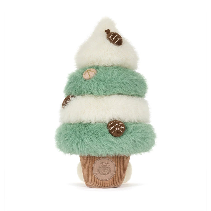 Jellycat Amuseables Pinecone Tree, Christmas tree plush shown from another angle