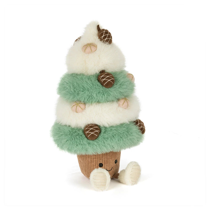 Jellycat Amuseables Pinecone Tree, a soft Christmas tree plush from the Jellycat winter collection