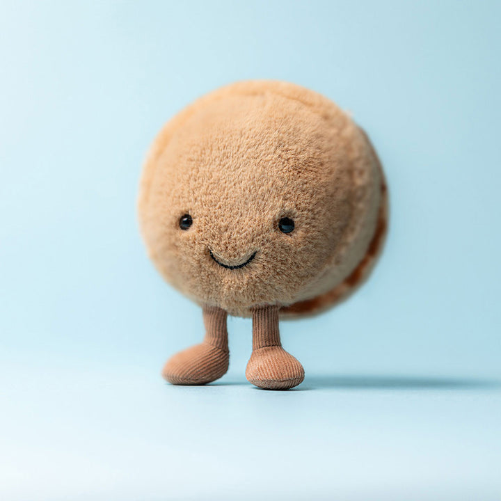 Jellycat Amuseables Mona Macaron (Chocolate) plush toy, back view