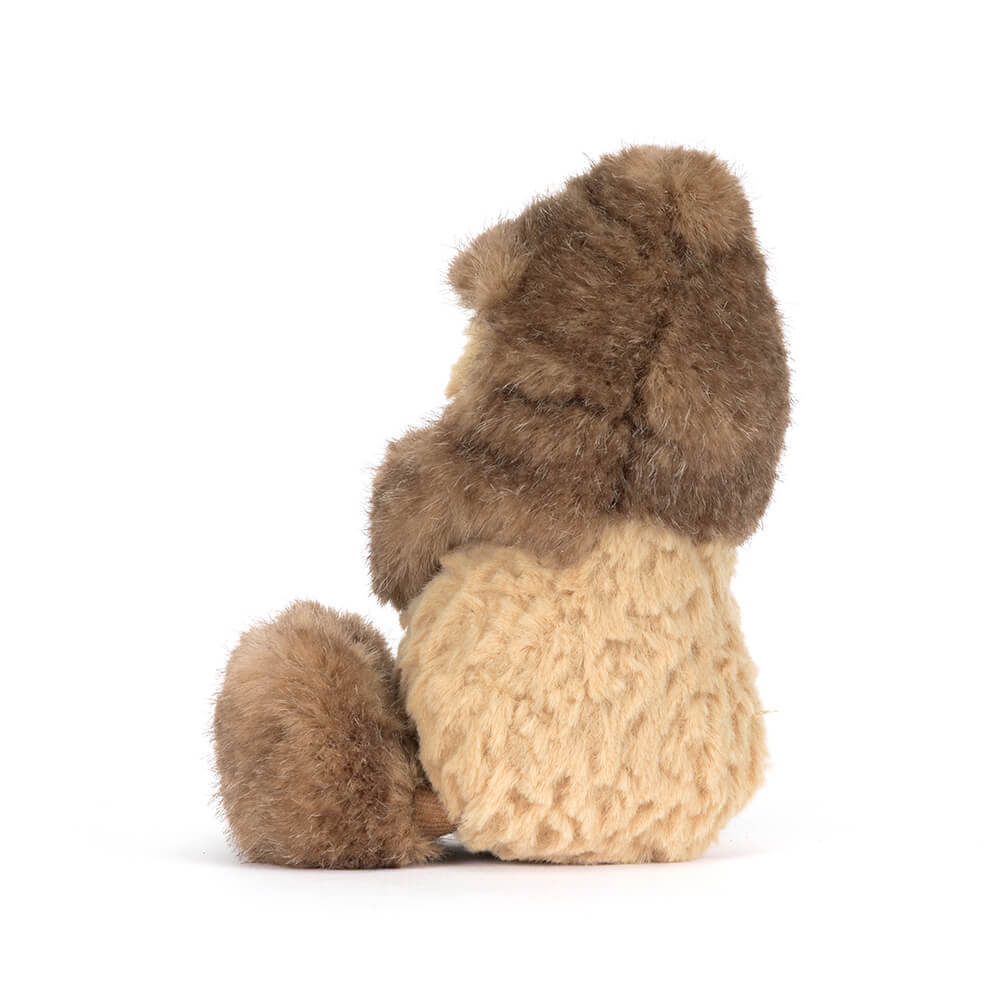Jellycat Amuseables Peanut Yeti Outfit plush stuffed animal toy, soft bear in yeti costume stuffed toy, best children's toy - close-up detail