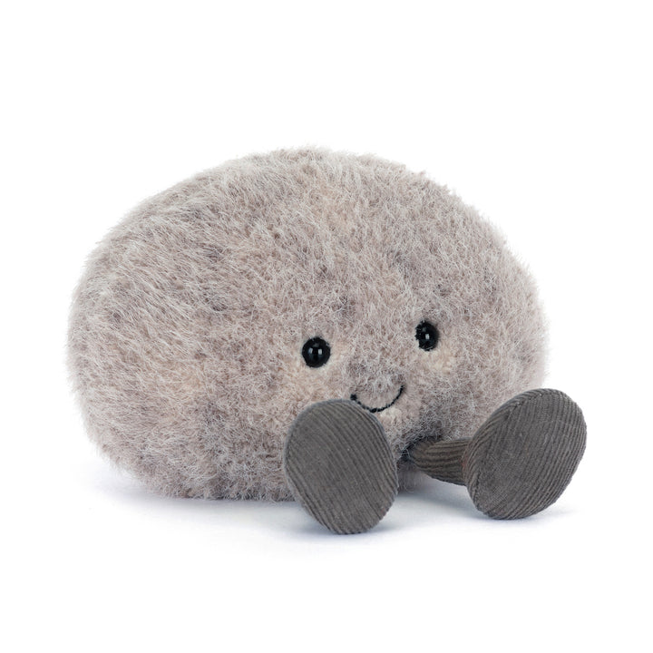 Jellycat Amuseables Pebble A6PBL -- soft speckled grey stone plush, squishy stuffed animal collectible for beach lovers and Jellycat fans, High Summer 2026