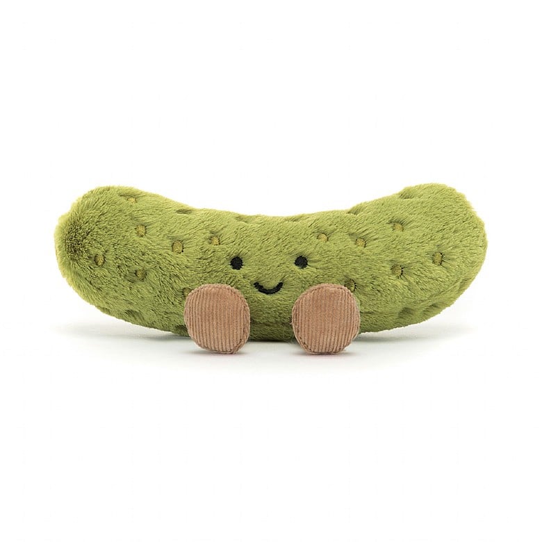 happy adorabe plush pickle by jellycat