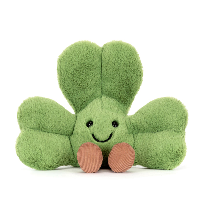 Jellycat Amuseables Siofra Shamrock plush stuffed animal, soft cuddly toy for babies and kids, luxury plush toy, giftable stuffed animal, nursery decor plush, high-quality Jellycat soft toy