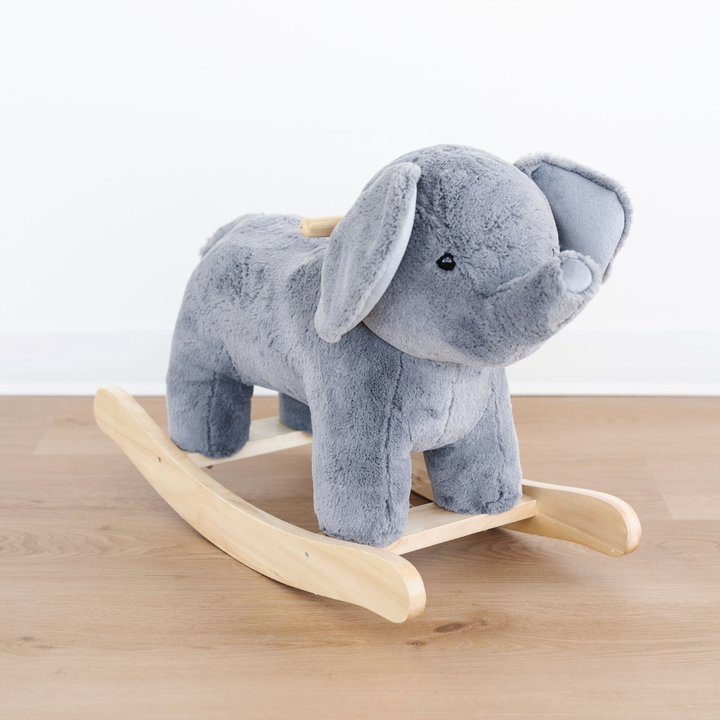 This Elephant style from Saranoni Stuffed Animal Rockers leans minimal and aesthetic Ñ the ideal option for modern animal rockers.