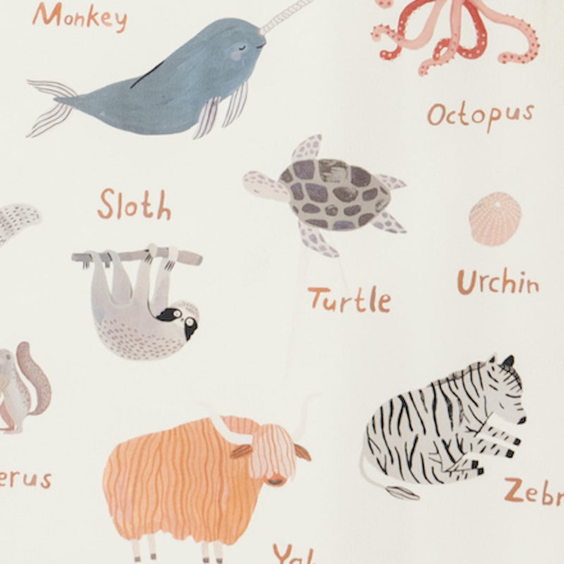 Gathre animal educational wall tapestry 