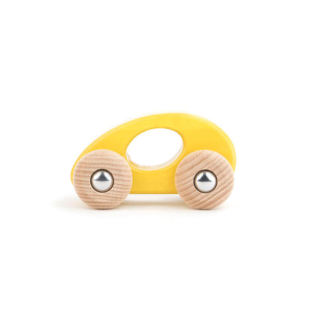 BAJO Eco Yellow Wood Toy Car 
