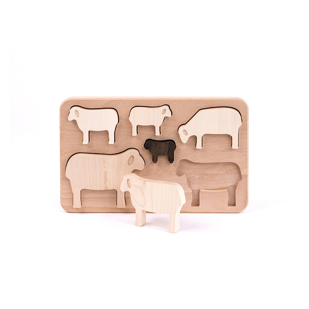 BAJO Wood Toy Sheep Sorter Puzzle