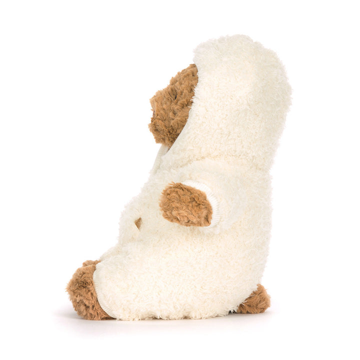 Jellycat Bartholomew Bear All-in-one Outfit cute bag charm accessory, travel companion; whimsical character plush