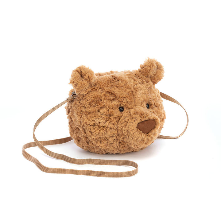 Jellycat Bartholomew Bear Shoulder Bag plush teddy bear crossbody bag soft brown stuffed animal purse kids novelty bag cute bear handbag gift