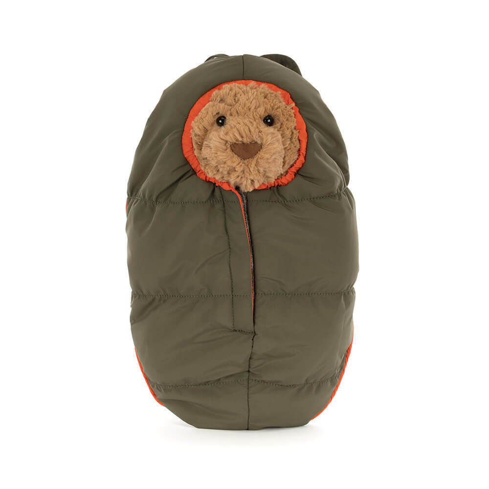 Jellycat Bartholomew Bear Hiking Outfit plush stuffed animal toy, soft bear in hiking outfit stuffed toy, best children's toy - with removable hiking accessories