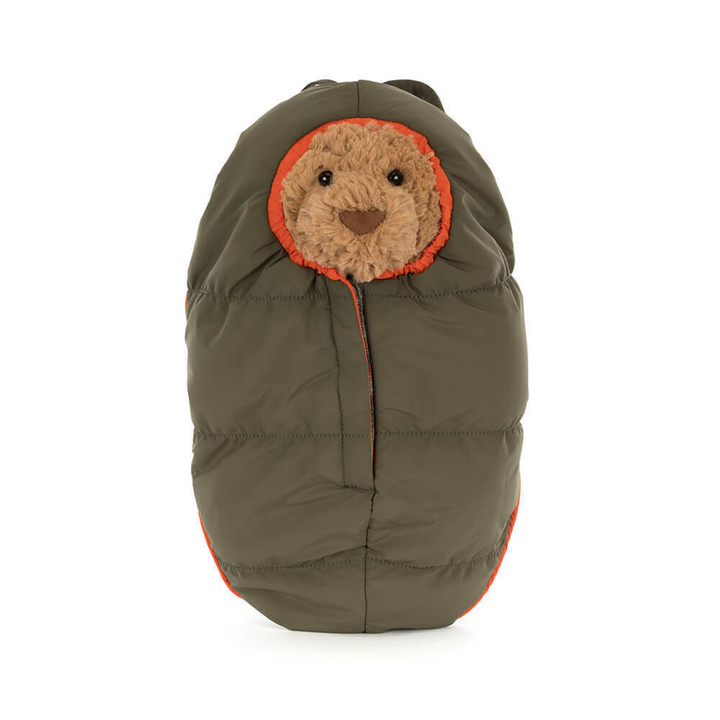 Jellycat Bartholomew Bear Hiking Outfit plush stuffed animal toy, soft bear in hiking outfit stuffed toy, best children's toy - with removable hiking accessories