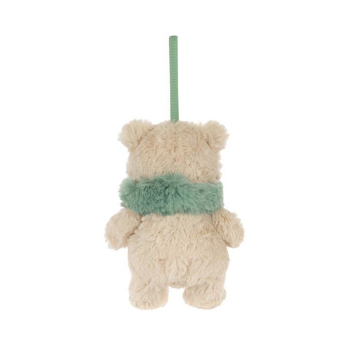 Jellycat Bartholomew Bear Jr. Winter Warmer Decoration, Christmas decoration shown from another angle