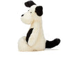cute stuffed animal dog spots black and white