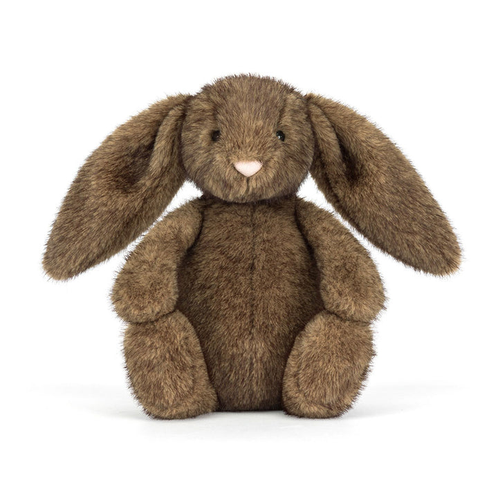 Jellycat Hoppleston Luxe Bunny plush toy front view soft brown bunny stuffed animal luxury rabbit plush cuddly kids toy nursery decor baby gift