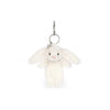 white bunny bag charm stuffies by jellycat