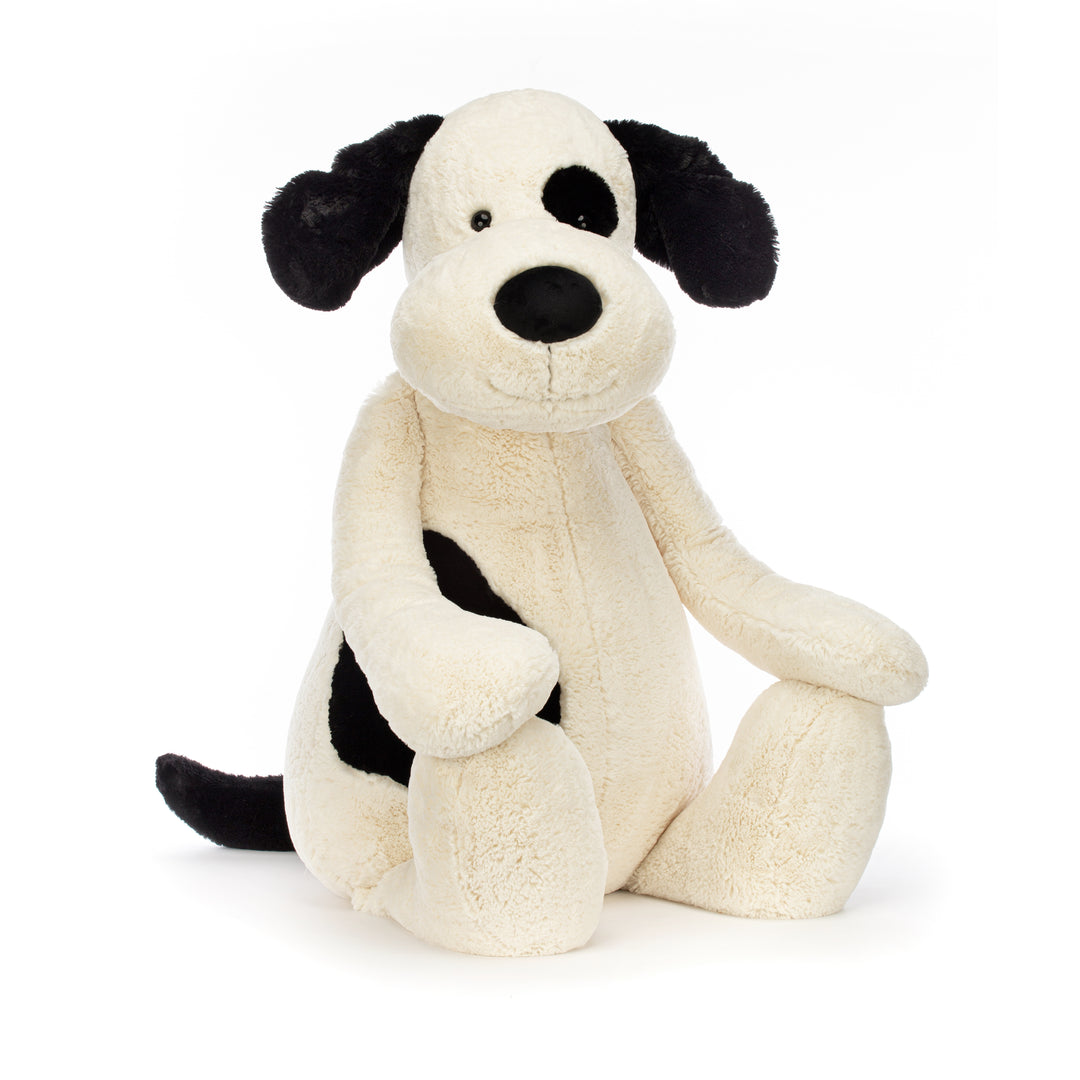 jellycat black and cream bashful puppy gigantic childrens stuffed animal