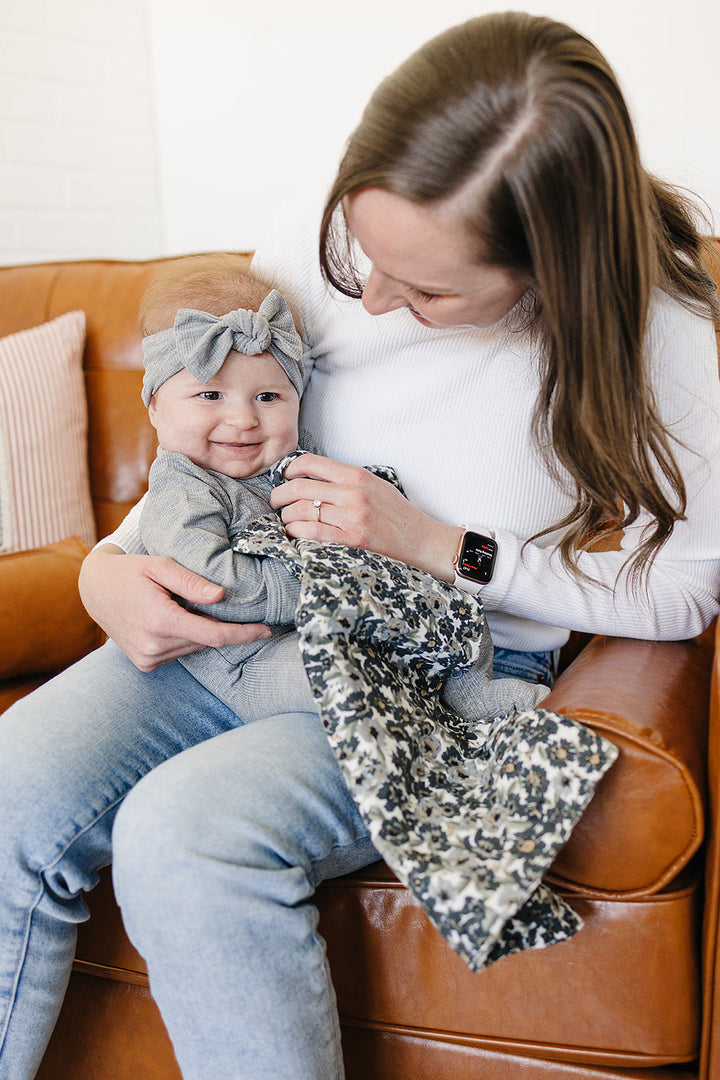 Soft muslin burp cloths for babies, the Mebie Baby Liberty Floral Muslin Burp Cloth makes feeding easy.