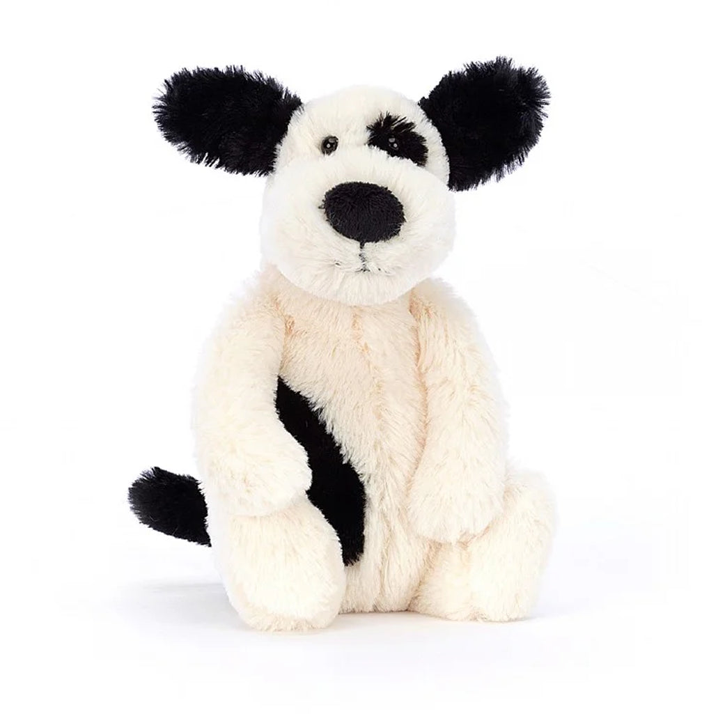 jellycat small bashful black and cream puppy