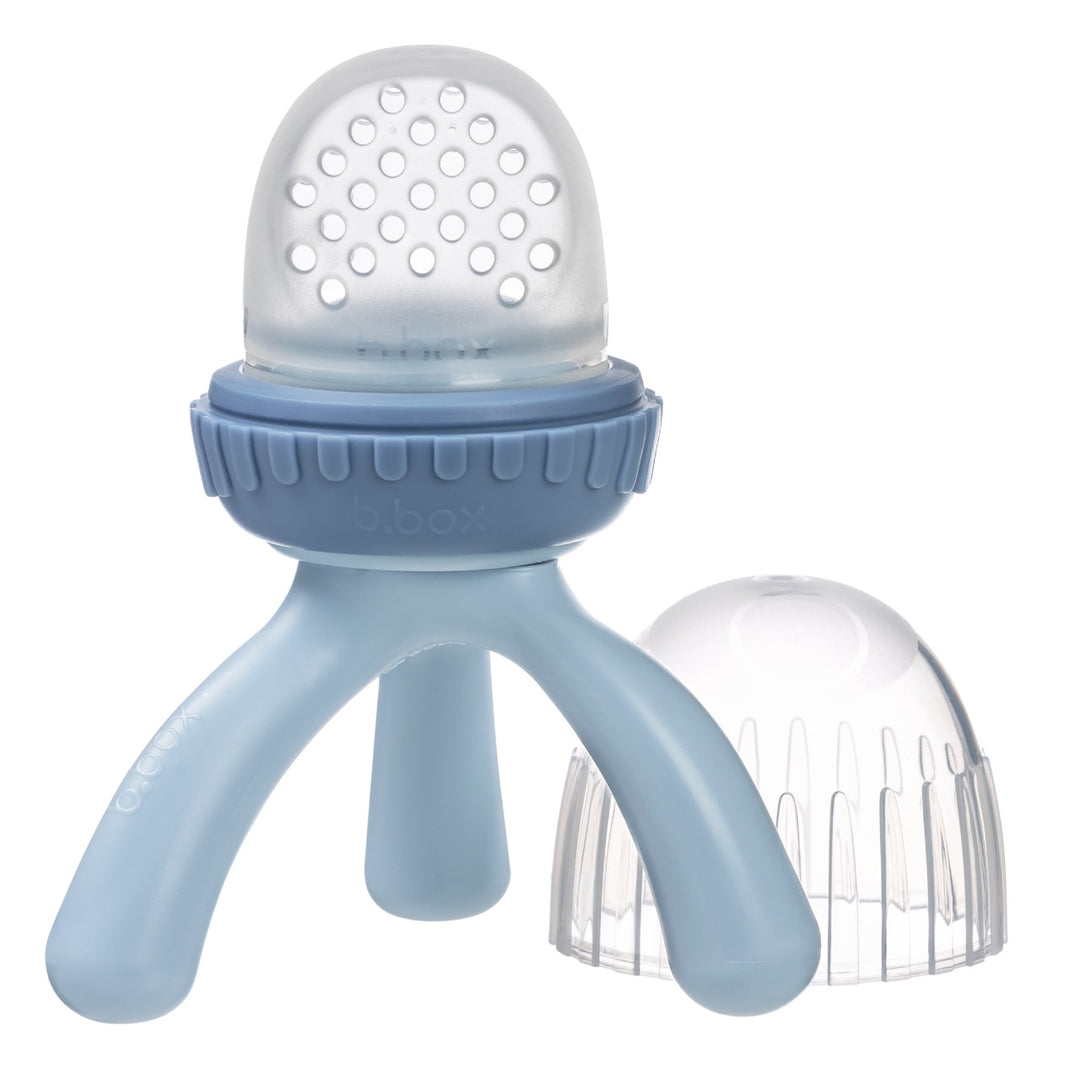 b.box lullably blue silicone easy fresh food feeder for babies