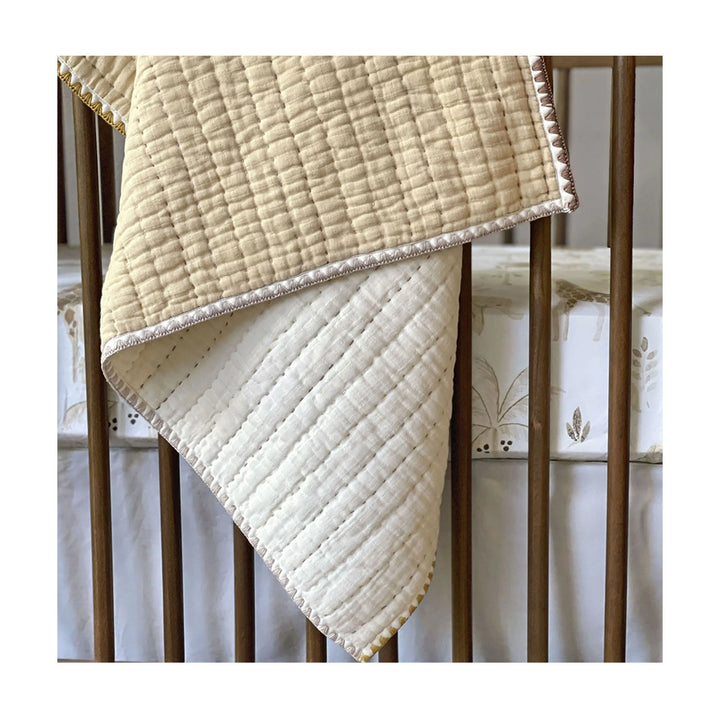 Crane Baby Kendi Quilted Blanket, a soft baby boy blanket perfect for stroller adventures, cuddles, and playtime.