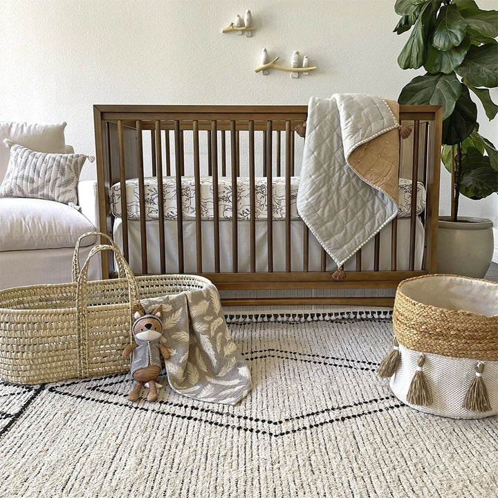 Crane Baby Ezra Copper Quilted Blanket, a soft baby boy blanket perfect for stroller adventures, cuddles, and playtime.