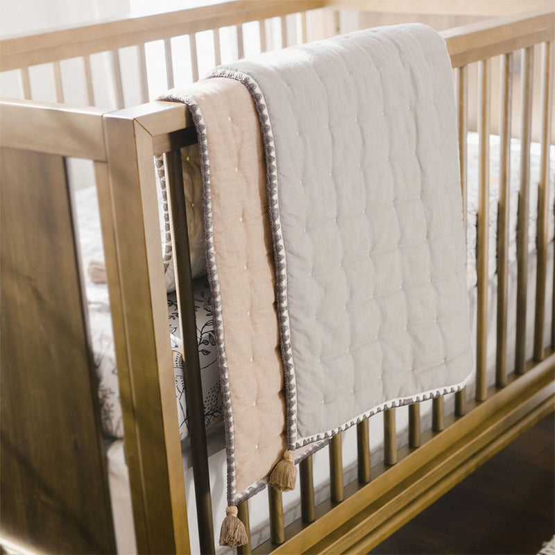 Luxurious Crane Baby Ezra Copper Quilted Blanket, a versatile kids blanket designed for comfort at home or on the go.