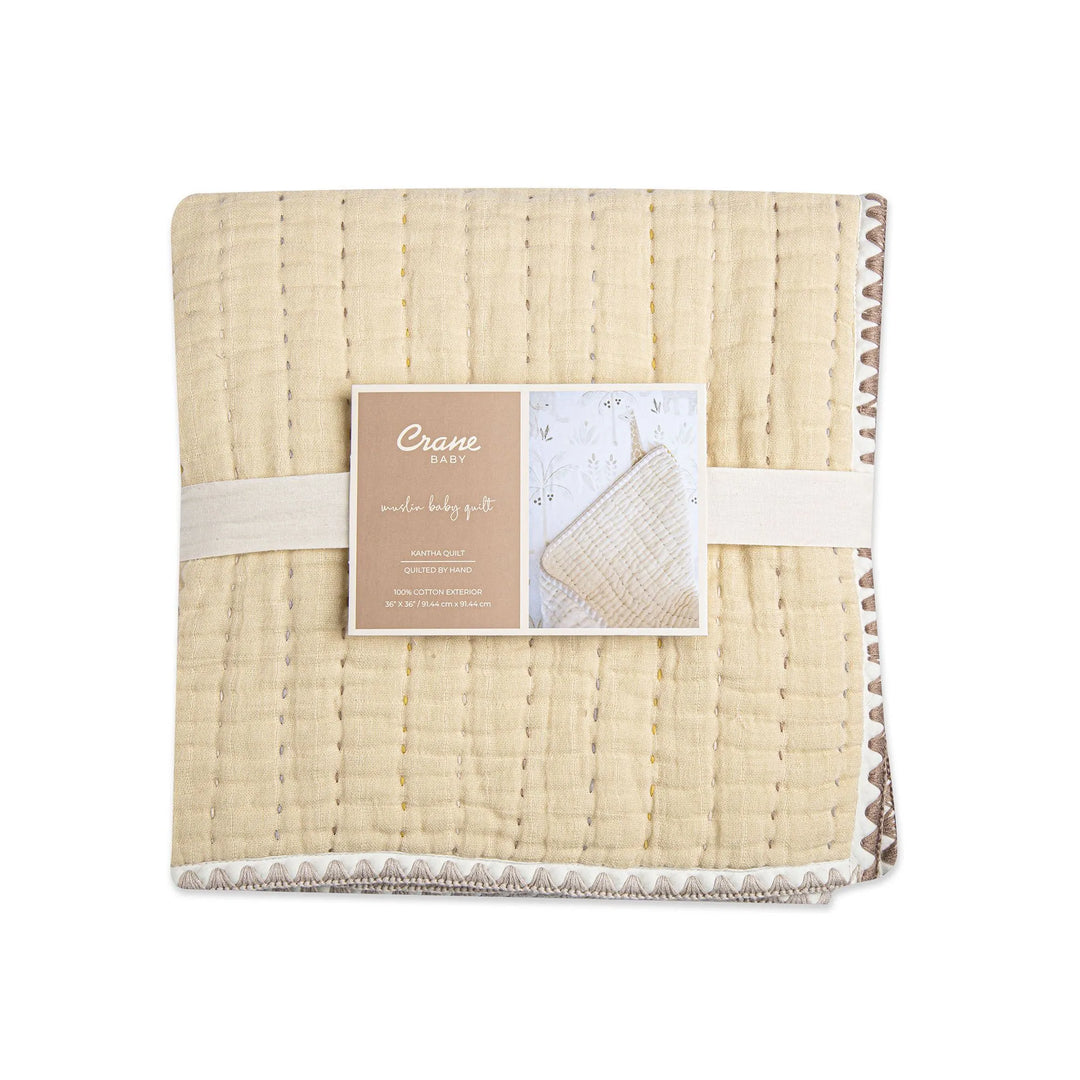 Crane Baby Kendi Quilted Blanket, an elegant baby boy blanket ideal for naps, stroller rides, and everyday comfort.