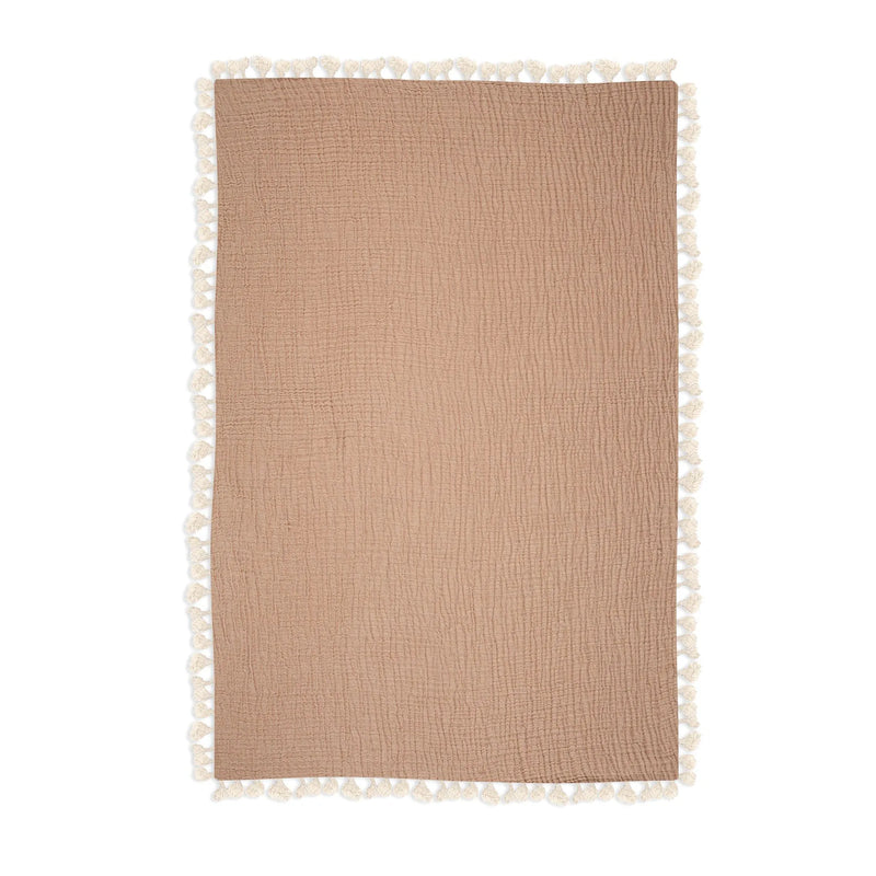 Luxuriously soft Crane Baby 6 Layer Muslin Blanket in Copper, a beautiful muslin blanket perfect for baby boy or baby girl.