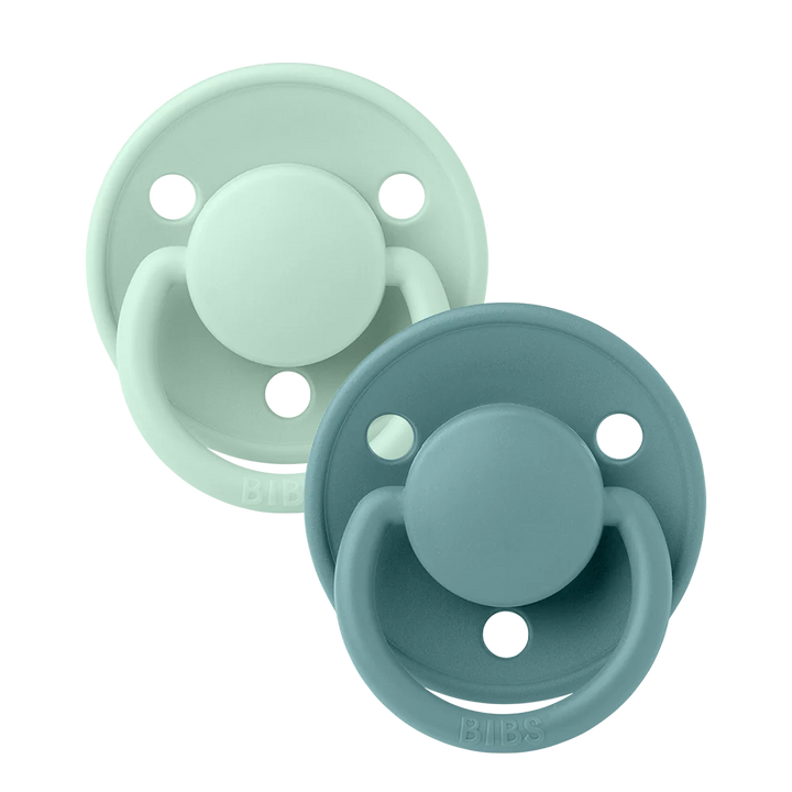 Bibs Pacifier De Lux mint and blue for babys