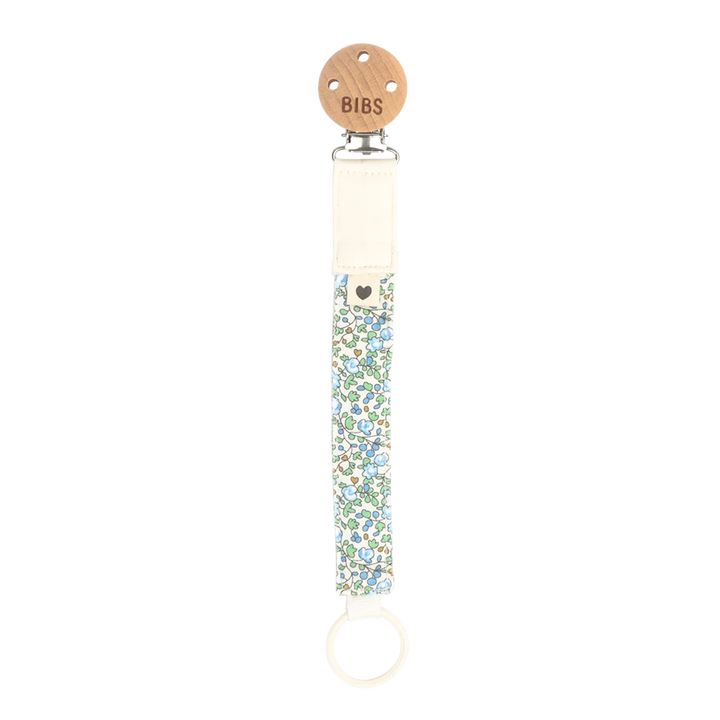 BIBS Liberty Pacifier Clip in Eloise Ivory pairs beautifully with the best pacifier.