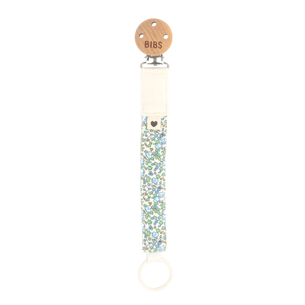 BIBS x liberty pacifier clip in Eloise and ivory