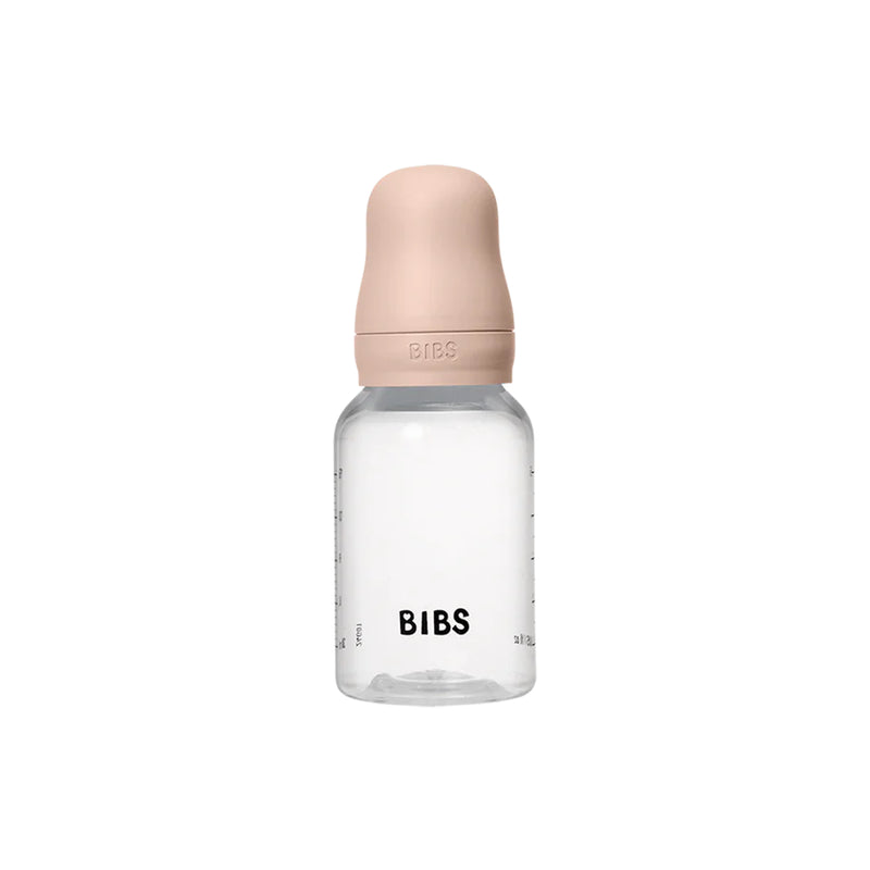 BIBS Blush 150ml baby bottle with latex nipple, a must-have bibs baby bottle for easy feeding.