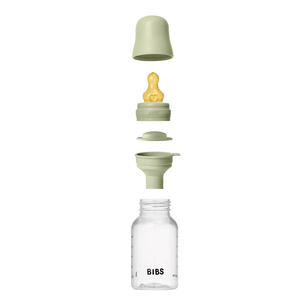 BIBS Sage Green 150ml baby bottle, a stylish and functional bib bottles pick.