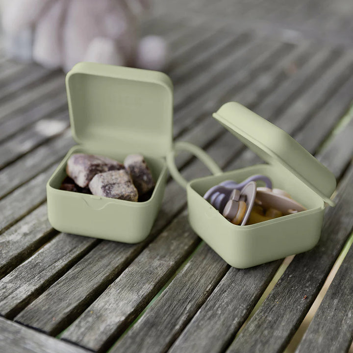 Bibs pacifier boxes binky holder in Sage