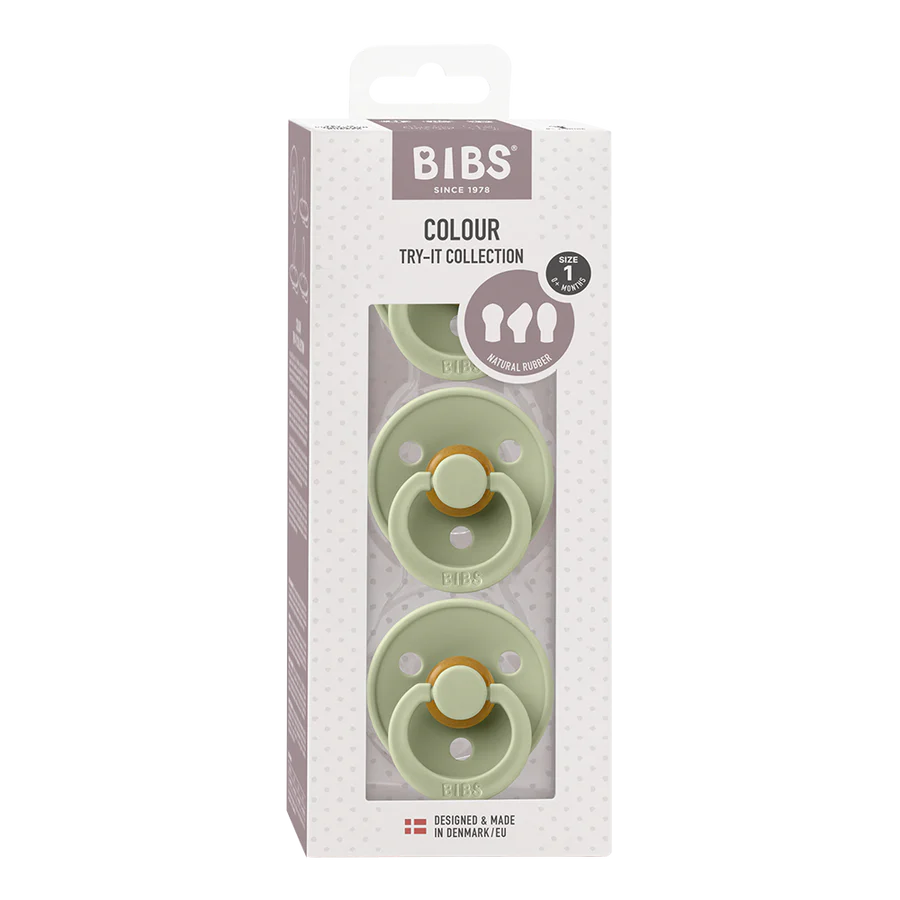 best pacifiers BIBS Soother try-it collection in Sage